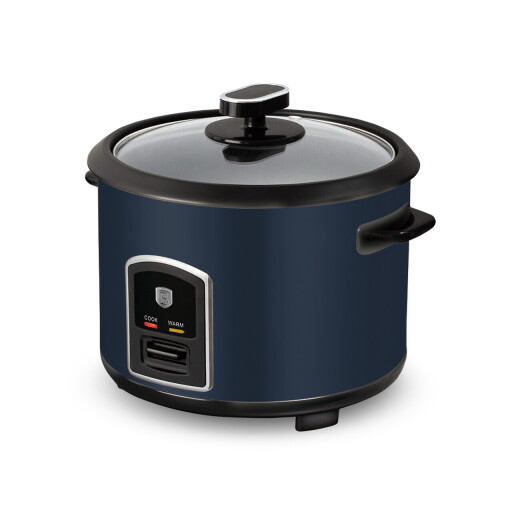 Oala electrica pentru orez Berlinger Haus, Deep Sea, 700W, 1.8 L, inox/aluminiu, albastru mat
