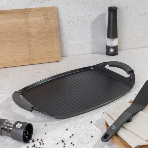 Tava grill Berlinger Haus, Anthracite, 47x29 cm, aluminiu forjat, antracit mat