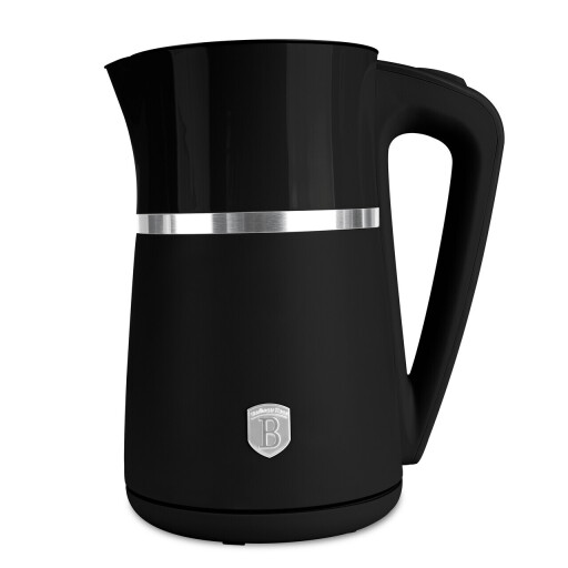 Ceainic electric cu pereti dubli Berlinger Haus, Matte Black, 21.6x15.5x26.2 cm / 1.7 L, plastic/inox, negru mat
