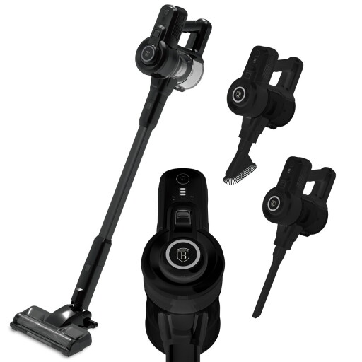 Aspirator vertical Berlinger Haus, Matte Black, 165W, 700 ml, 25x21x107 cm, negru