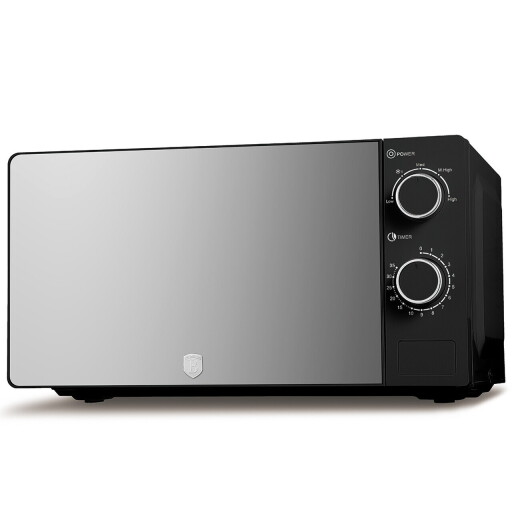 Cuptor cu microunde Berlinger Haus, Matte Black, 1100W, 20L, 44.5x24.2x32.5 cm, negru/argintiu