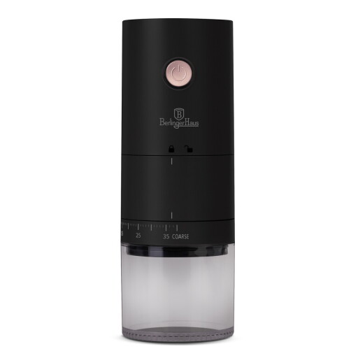Rasnita de cafea portabila si reincarcabila Berlinger Haus, Black Rose, ceramica, negru