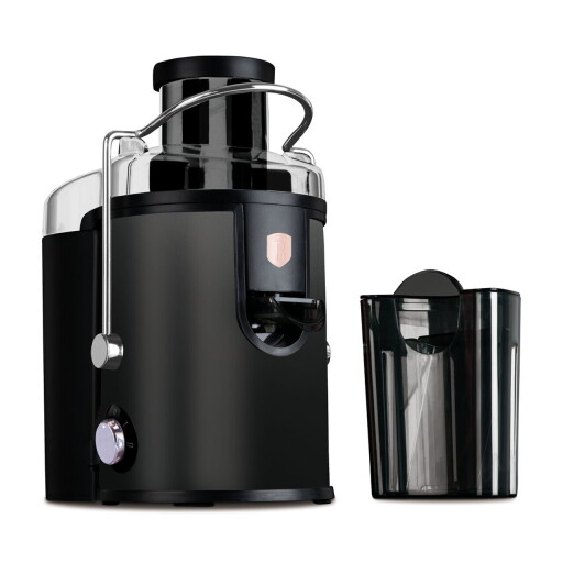 Storcator de fructe Berlinger Haus, Black Rose, 500W, 600 ml, inox, negru