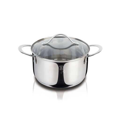 Oala cu capac Berlinger Haus, Silver Jewellery, 18 cm, 2.6 L, inox 18/10, argintiu
