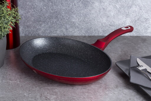 Tigaie pentru peste Berlinger Haus, Burgundy, 35 cm, aluminiu forjat, rosu
