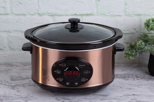 Aparat digital pentru gatit Berlinger Haus, Rose Gold, 200W, 3.5 L, ceramica/inox 430, roz/negru
