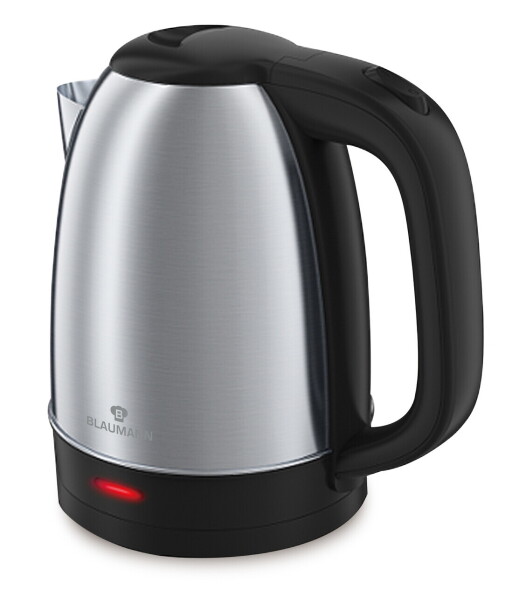 Ceainic electric Blaumann, Black Silver, 1.7 L, inox, negru/argintiu