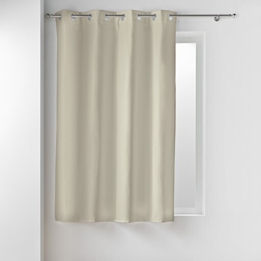 Draperie bej termoizolantă/dimout (semi-opacă) din microfibră 135x180 cm Micropolar – douceur d'intérieur