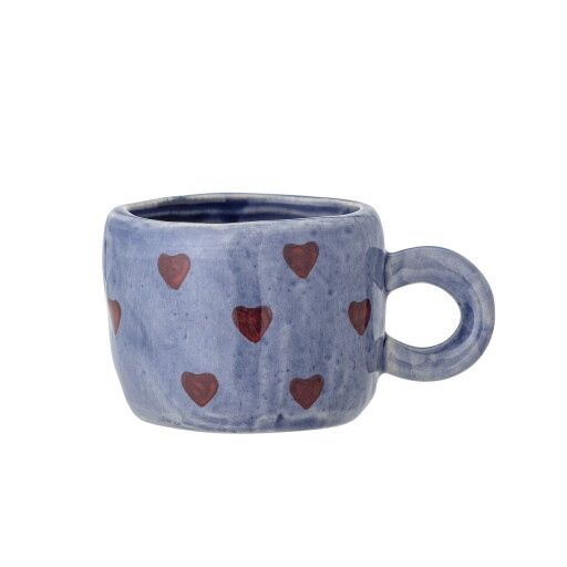 Ceasca, Bloomingville, Nini Hearts, 7x6 cm, 100 ml, ceramica, albastru