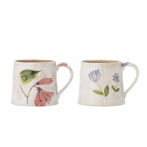 Set 2 cani, Bloomingville, Camilla, 10x9 cm, 430 ml, ceramica, multicolor