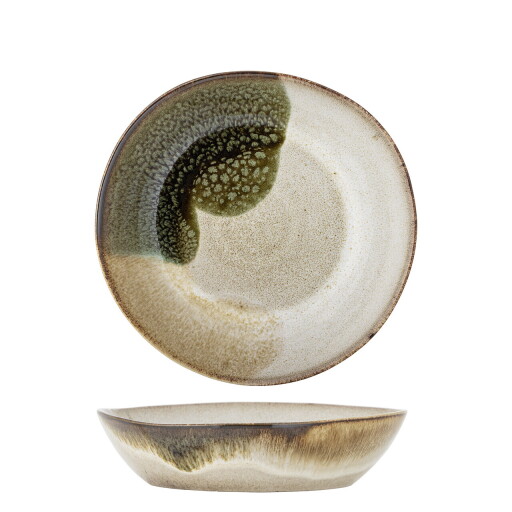 Farfurie adanca, Bloomingville, Jules, 22x5 cm, 800 ml, ceramica, verde