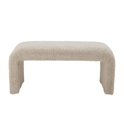 Bancheta, Bloomingville, Bobbie, 100x45x45 cm, lemn de pin/placaj/poliester, natural