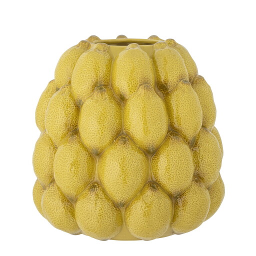 Vaza decorativa, Bloomingville, Limone, 22x22 cm, ceramica, galben