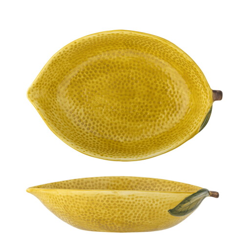 Bol, Bloomingville, Limone, 26x18x6 cm, 930 ml, ceramica, galben