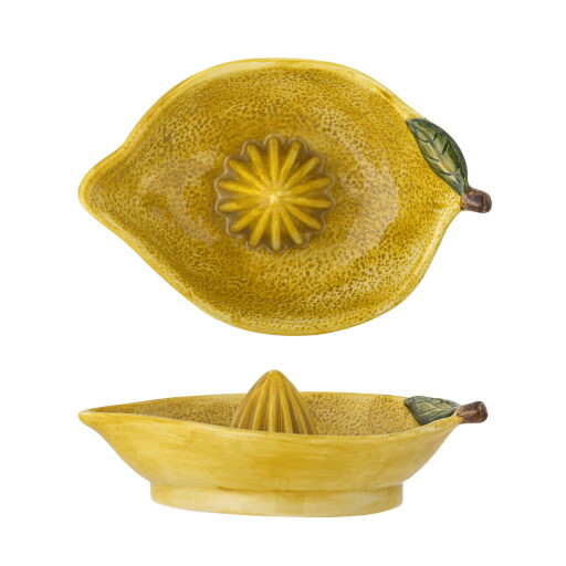 Storcator lamaie, Bloomingville, Limone, 15.5x10.5x5 cm, 160 ml, ceramica, galben