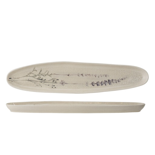 Platou pentru servire, Bloomingville, Bea, 35.5x8x2 cm, ceramica, natural