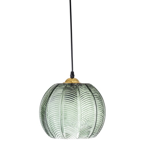 Lustra, Bloomingville, Adar, 1 x E27, 22x20 cm, sticla/fier, verde