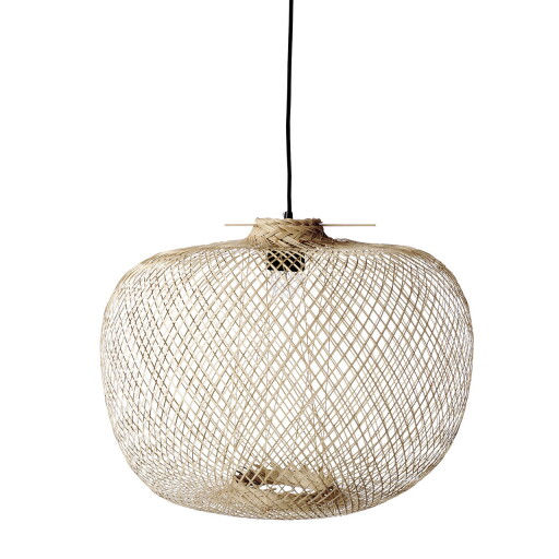 Lustra, Bloomingville, Rodi, 1 x E27, 42x30 cm, bambus, natural