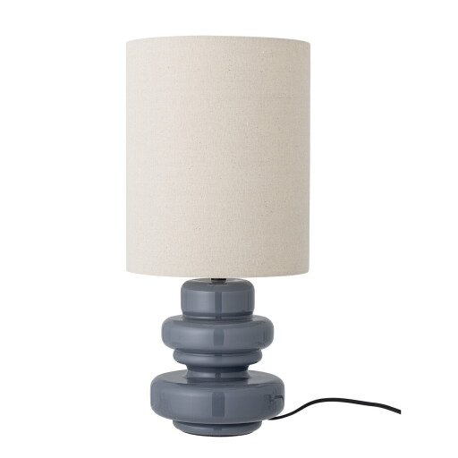 Lampa de masa, Bloomingville, Fabiola, 1 x E27, 24x51 cm, sticla/in, albastru