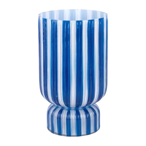 Vază albastră din sticlă (înălțime 26 cm) Rayado Retro – PT LIVING