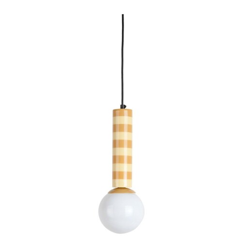 Lustră galbenă din metal ø 12 cm Rayado – Leitmotiv