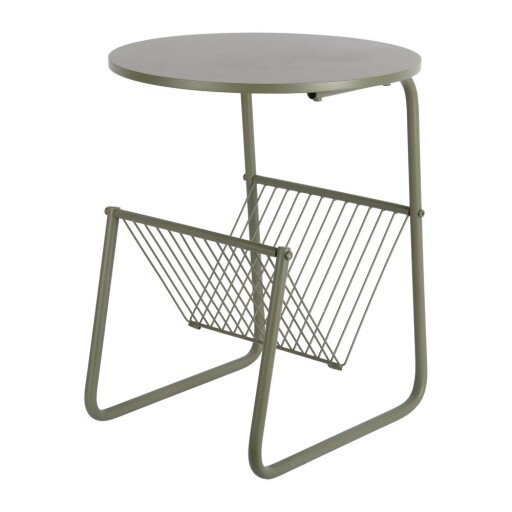 Măsuță auxiliară rotundă din metal ø 40 cm Riqueza Revista – Leitmotiv