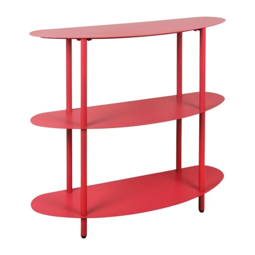 Etajeră roșie din metal 90x82x28 cm Cool Retro – Leitmotiv