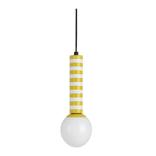 Lustră galbenă din metal ø 12 cm Rayado Retro – Leitmotiv