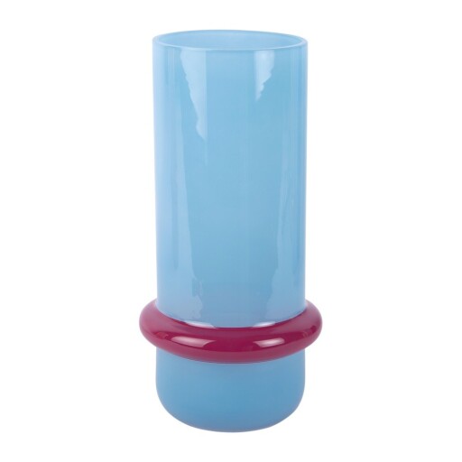 Vază albastru-deschis din sticlă (înălțime 28 cm) Animado Anillo – PT LIVING