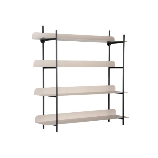 Raft negru/gri etajat din metal 60 cm Reina Cuatro – PT LIVING
