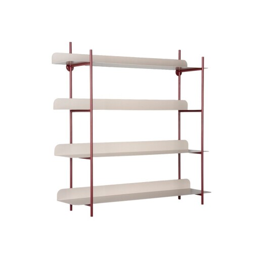 Raft burgundy/gri etajat din metal 60 cm Reina Cuatro – PT LIVING