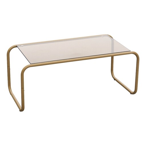 Măsuță de cafea maro cu blat din sticlă 40x80 cm Ventana – Leitmotiv