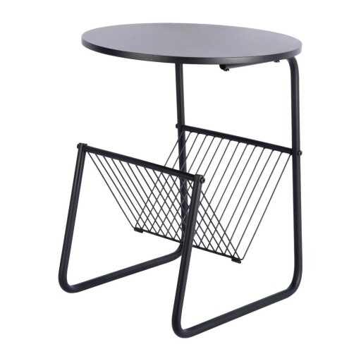 Măsuță auxiliară rotundă din metal ø 40 cm Riqueza Revista – Leitmotiv