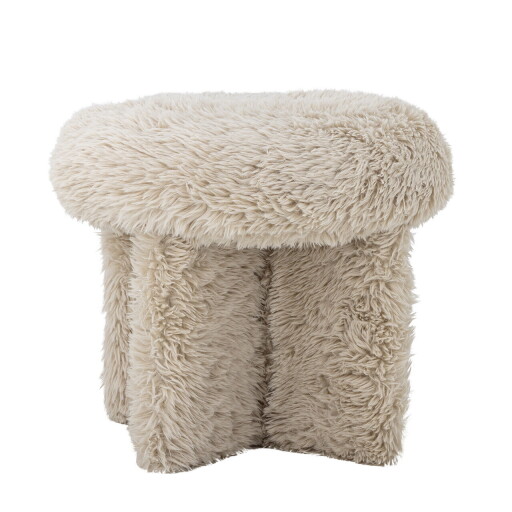 Taburet, Bloomingville, Frikka, 43x39 cm, MDF/poliester, natural