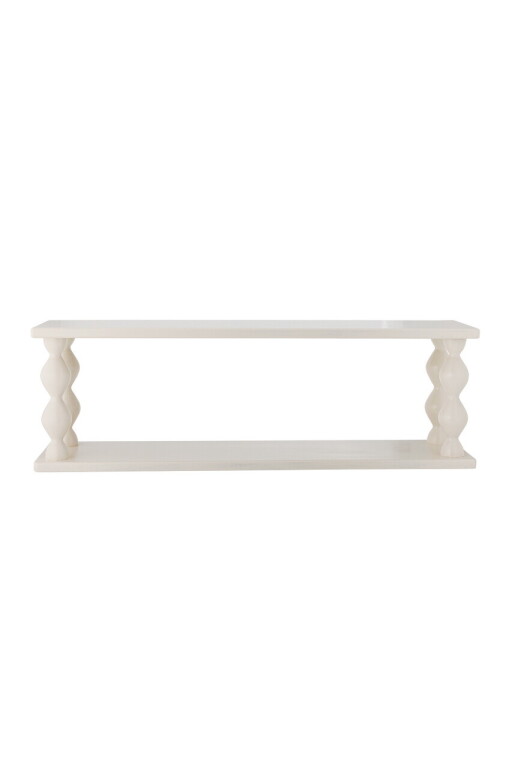 Raft de perete, Bloomingville, Salino, 80x20x26 cm, MDF/lemn de brad, alb