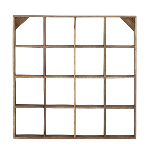 Raft de perete, Bloomingville, Tilo, 70x10x70 cm, lemn reciclat, maro