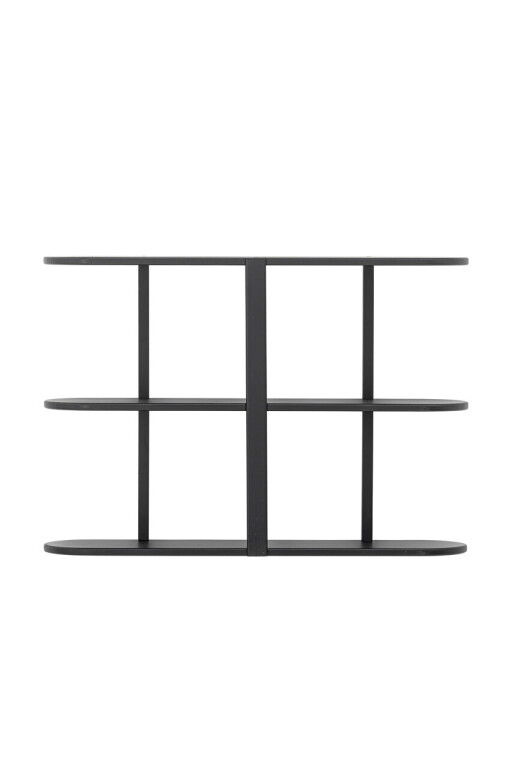 Raft de perete, Bloomingville, Vicente, 80x19x55.5 cm, MDF/lemn de pin, negru