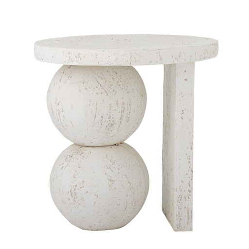 Masuta de cafea, Bloomingville, Tally, 46x46 cm, rasina/pulbere de piatra, alb