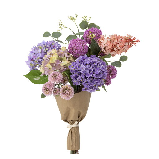 Buchet flori artificiale, Bloomingville, Edge, 30x80 cm, poliester/polietilena, mov