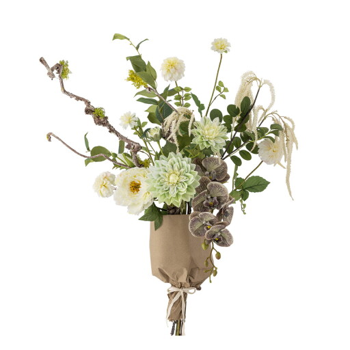 Buchet flori artificiale, Bloomingville, Rise, 40x109 cm, poliester/polietilena, alb
