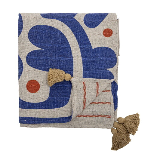 Pled, Bloomingville, Eviaya, 130x160 cm, amestec bumbac, multicolor
