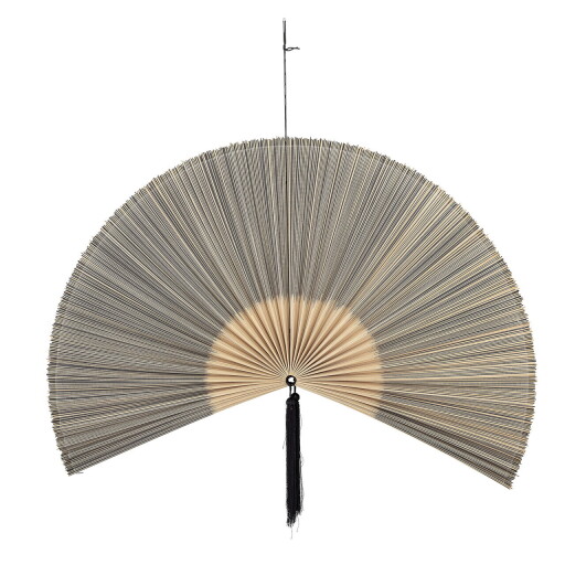 Decoratiune de perete, Bloomingville, Jaime, 150x110 cm, bambus/bumbac, negru