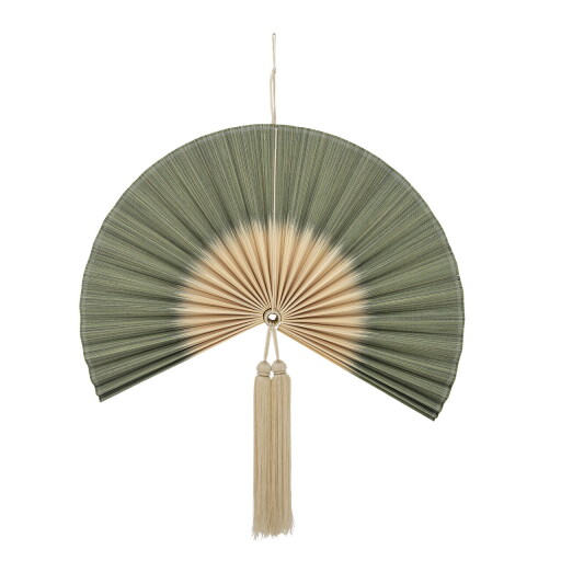 Decoratiune de perete, Bloomingville, Jaime, 75x70 cm, bambus, verde