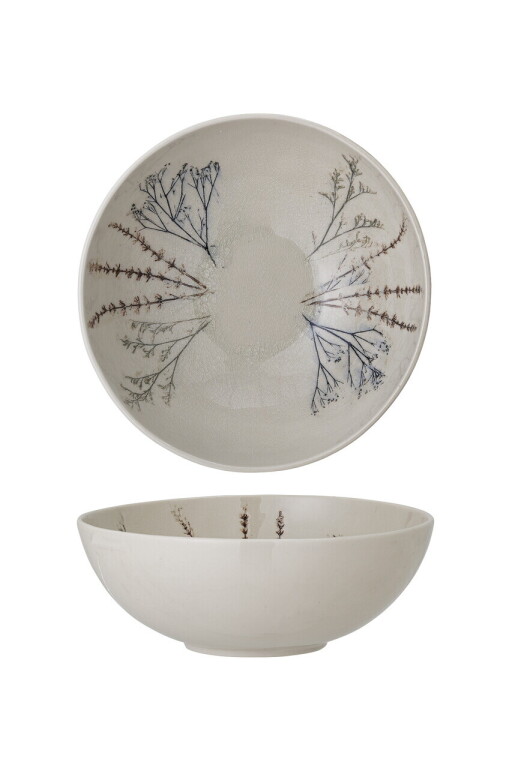 Bol salata, Bloomingville, Bea, 30.5x11 cm, 3.5 L, ceramica, natural
