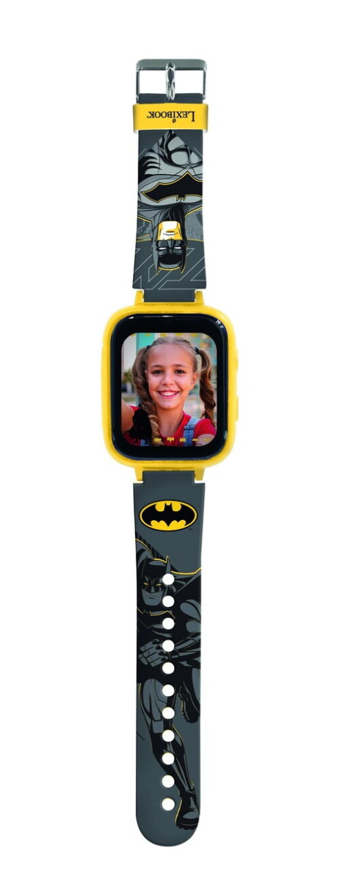 Ceas cu aparat foto si camera video pentru copii Batman, LEXIBOOK, 25 cm, plastic, gri