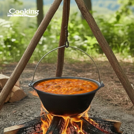 Ceaun Cooking by Heinner, 54x23 cm, 30 L, fonta, negru