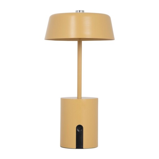 Veioză galben ocru LED din metal (înălțime 22,5 cm) Elemental LED – Leitmotiv