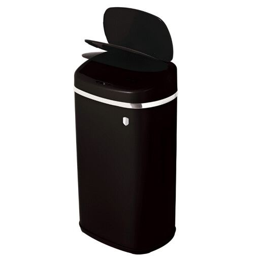 Cos de gunoi cu senzor Berlinger Haus, Matte Black, 39.5x28x67 cm, 58 L, fier, negru