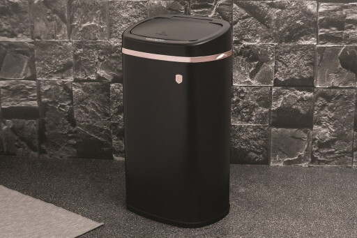 Cos de gunoi cu senzor Berlinger Haus, Black Rose, 39.5x28x67 cm, 58 L, fier, negru