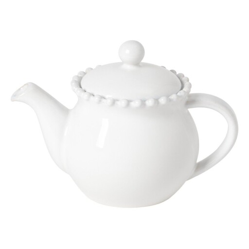 Ceainic alb cu filtru din gresie ceramică 500 ml Pearl – Costa Nova